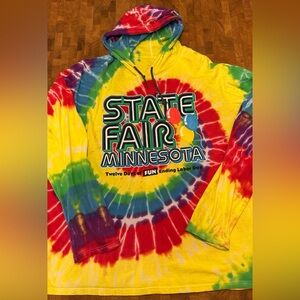 Minnesota State Fair Tie-Dye Hoodie Mens Size XXL